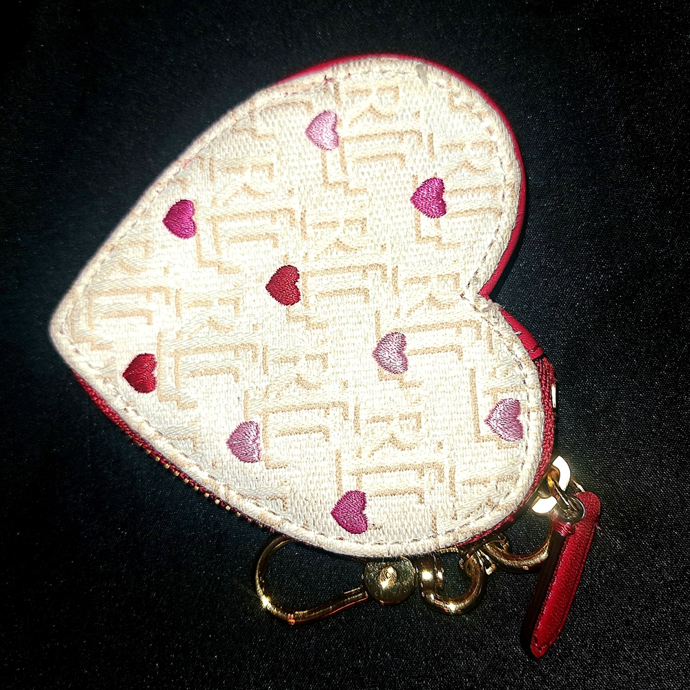 Heart-Shaped Red and Pink Keychain